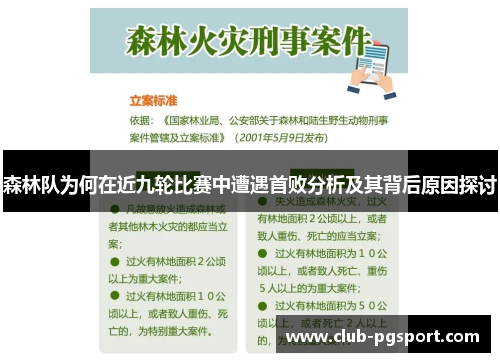 森林队为何在近九轮比赛中遭遇首败分析及其背后原因探讨 森林队为何在近九轮比赛中遭遇首败分析及其背后原因探讨